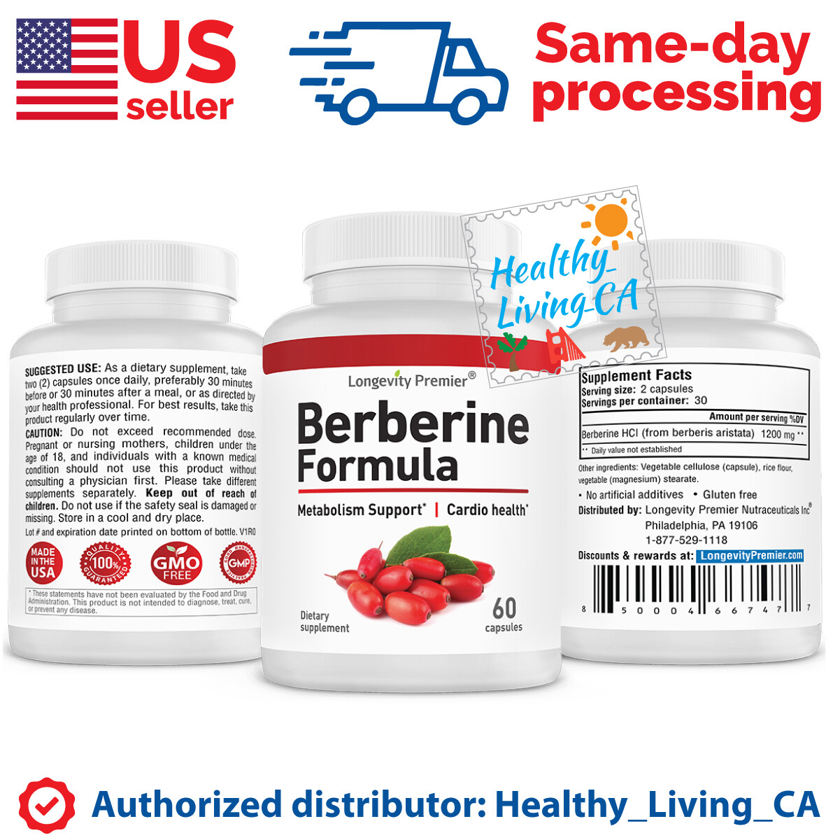 Longevity Berberine Formula: Premier blood sugar support & healthy cholesterol