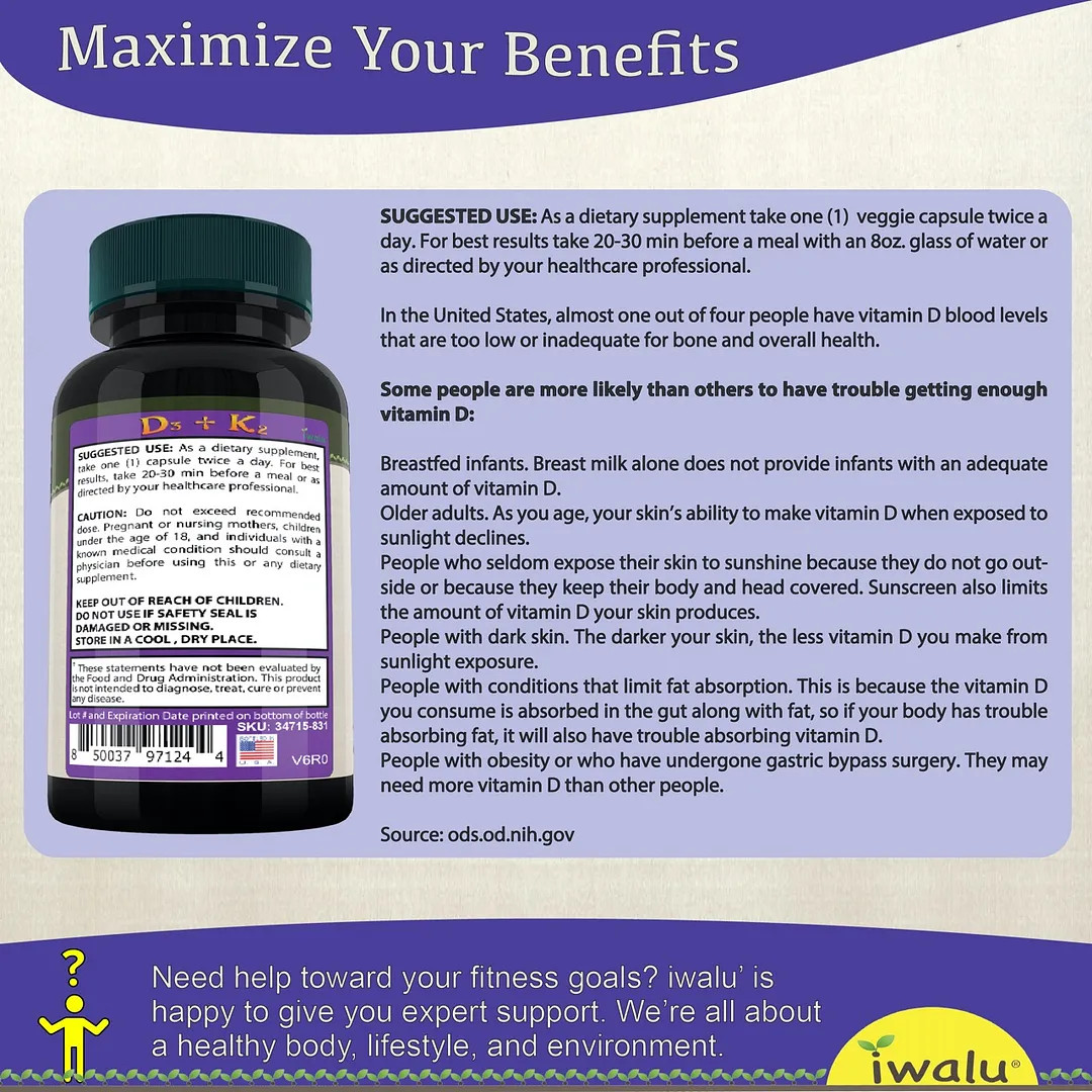 Vitamin D3 5000 Iu | Best Supplement Capsule Pill Men Women FREE SHIP