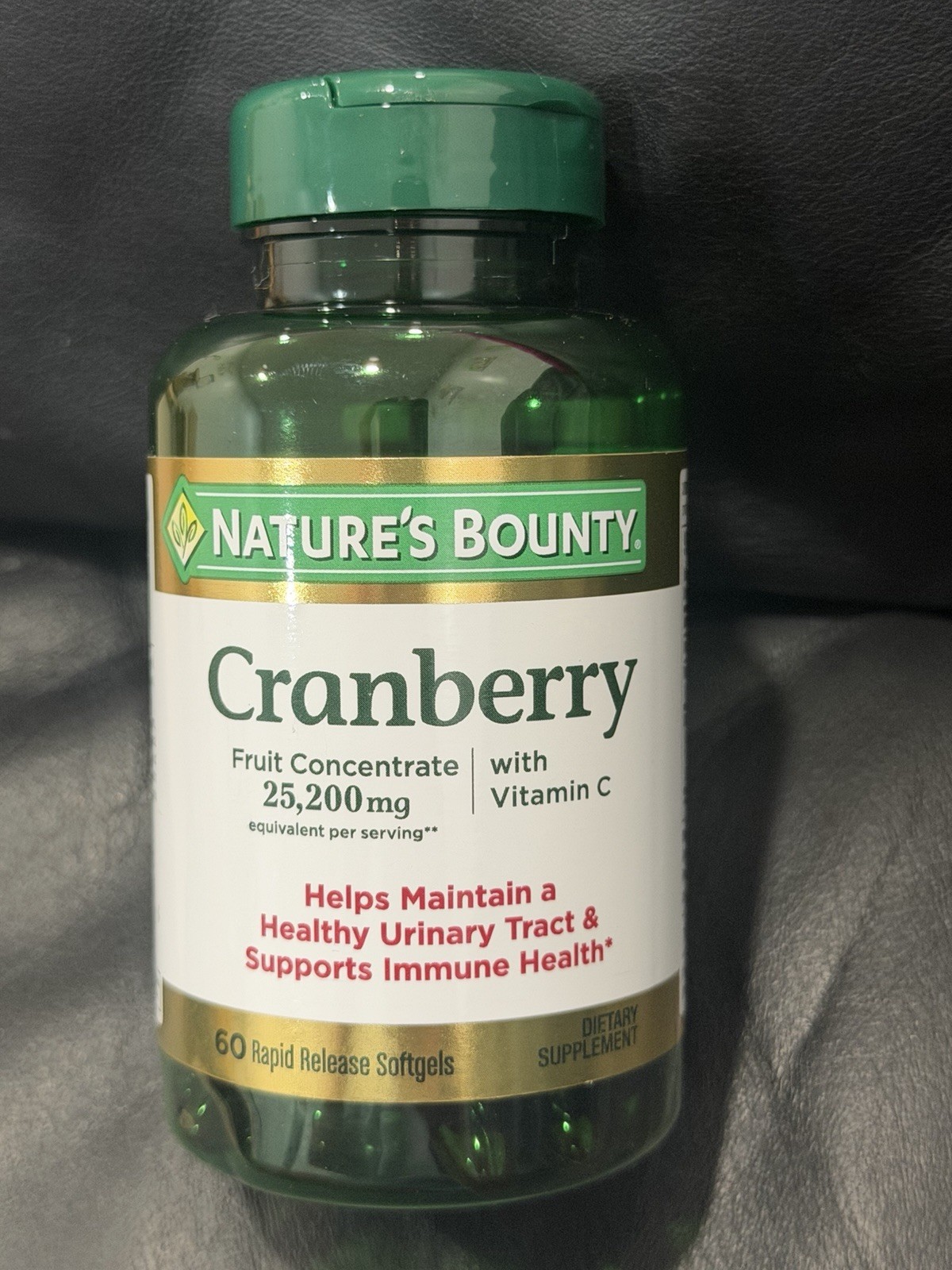 Nature’s Bounty Cranberry + Vitamin C 25,200mg 60 Softgels Gluten-Free 05/27