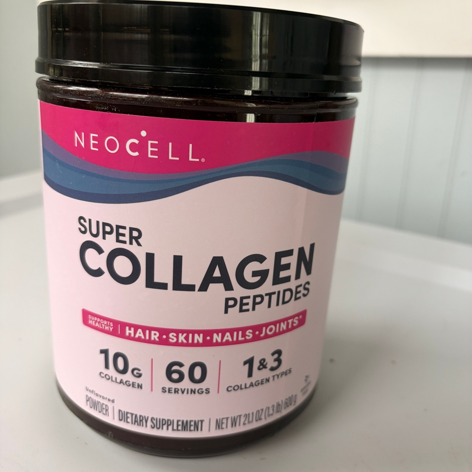 NeoCell Super Collagen Peptides Powder Unflavored 21.1oz 600g Exp 12/2026