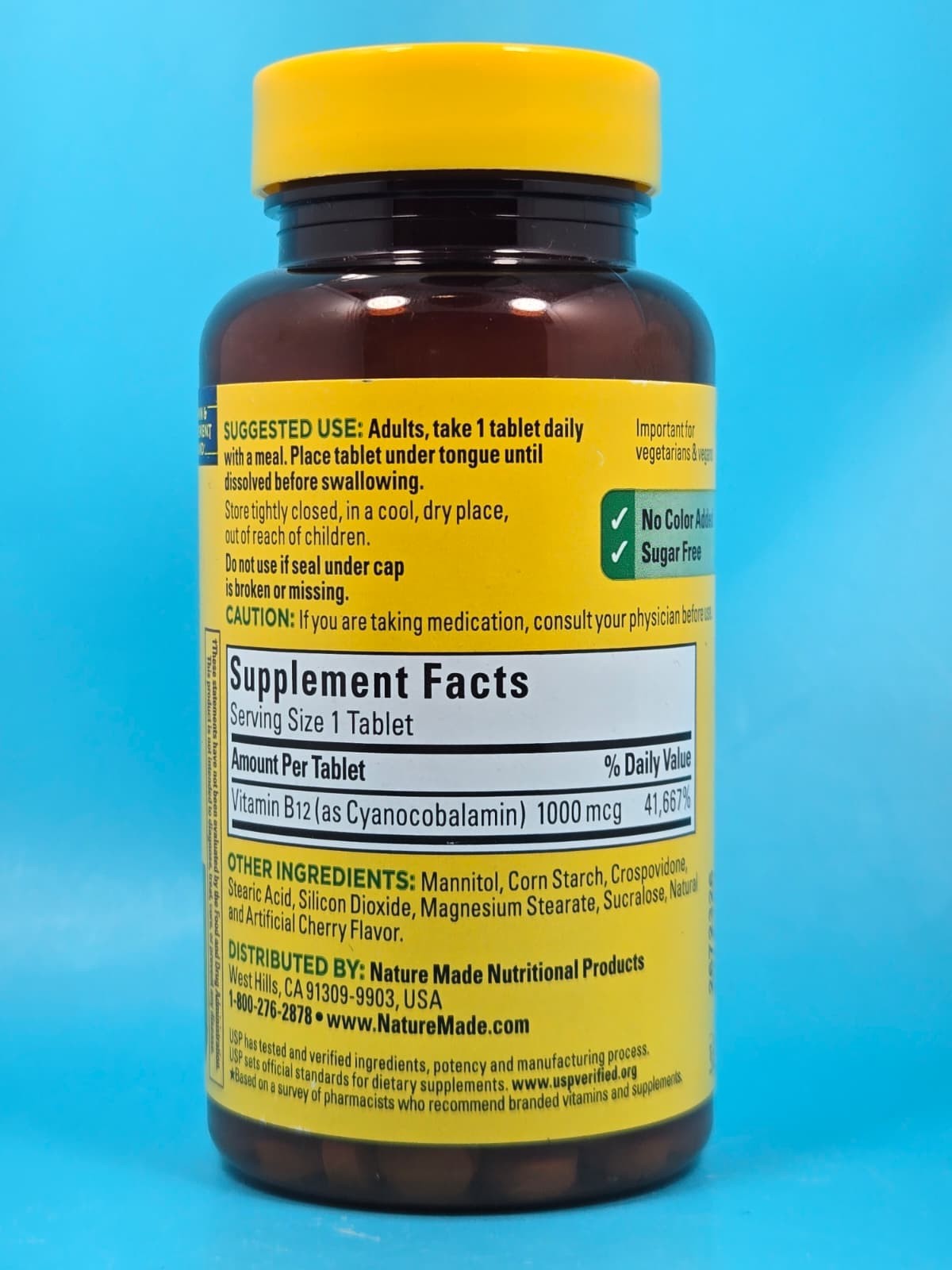 Nature Made Sublingual Vitamin B-12 Tablets 1000 mcg 50 Count Exp 04/2028+