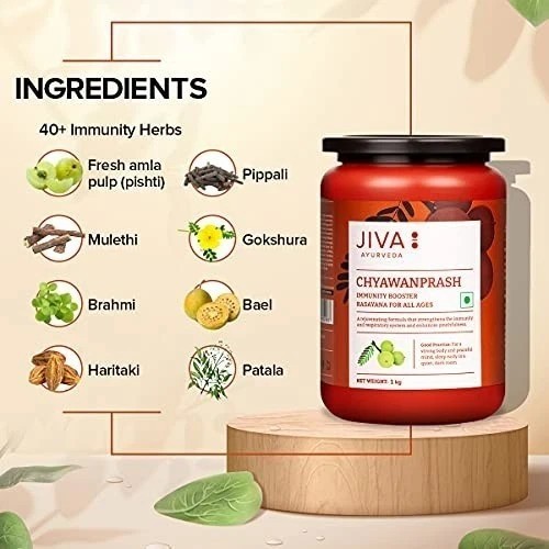 Jiva Chyawanprash 1kg | Ayurvedic Natural Rejuvenator & Vitamin C Support | 1 Pc