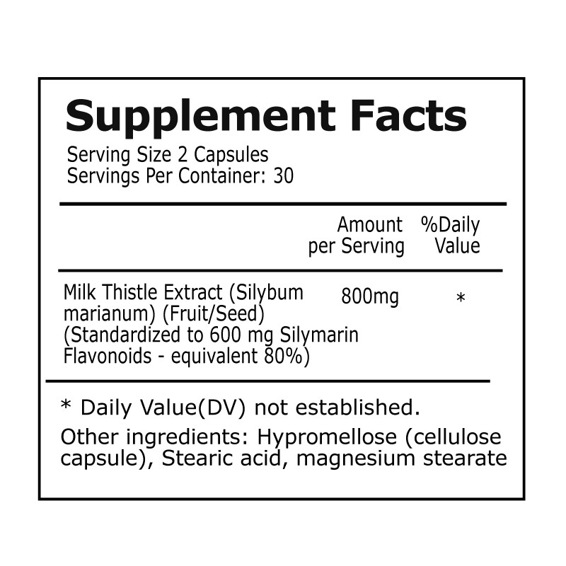 Milk Thistle Extract, Protect the liver from toxins Reduces cholesterol