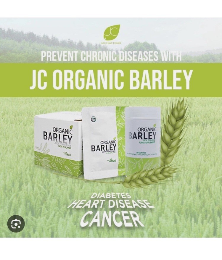 JC PURE Organic BARLEY Capsules from New Zealand NEW in Pkg.
