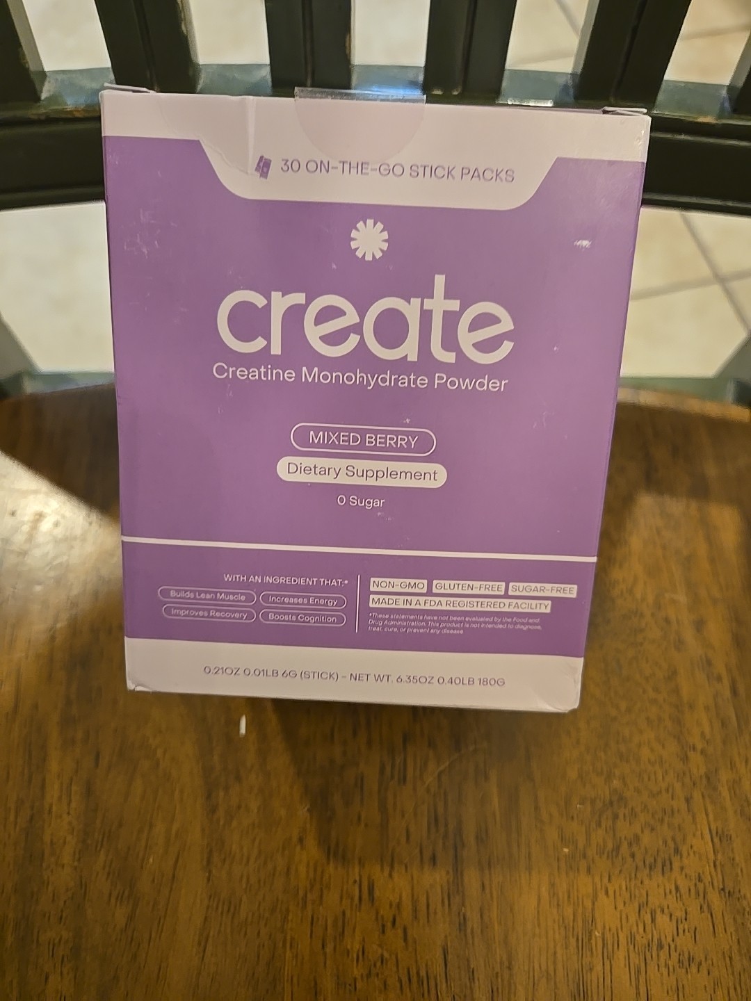 Create Creatine Monohydrate On-The-Go Stick Packs Mixed Berry (30 Sticks)