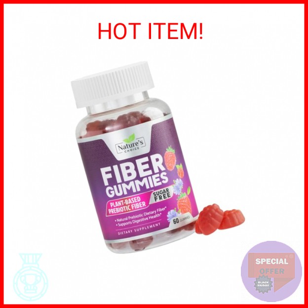 Fiber Gummies 4g – Sugar Free Fiber Gummy Supplement for Adults, Daily Prebiotic