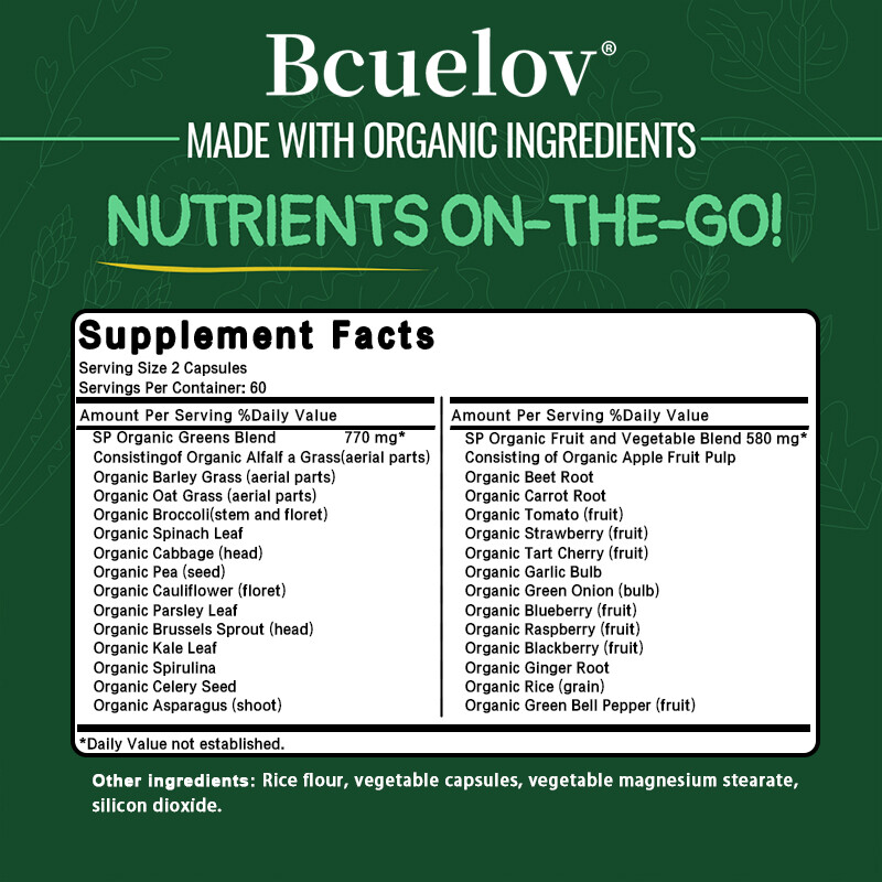 Fruits and Veggies Supplement Balance of Daily Nature Fruits & Vegetables 30-120