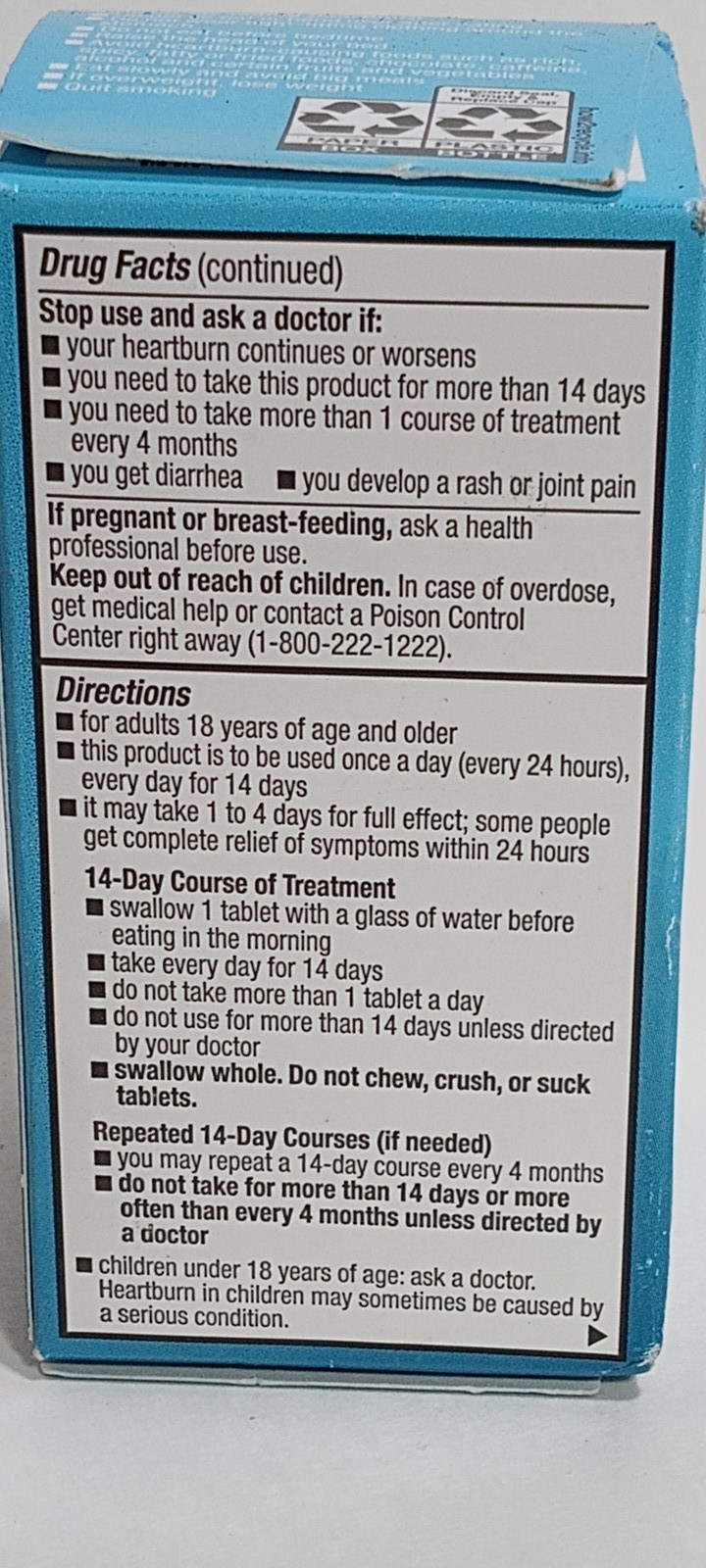 Amazon Basic Care Omeprazole 20mg Delayed Release Tablets Cool Mint 14 Count EXP