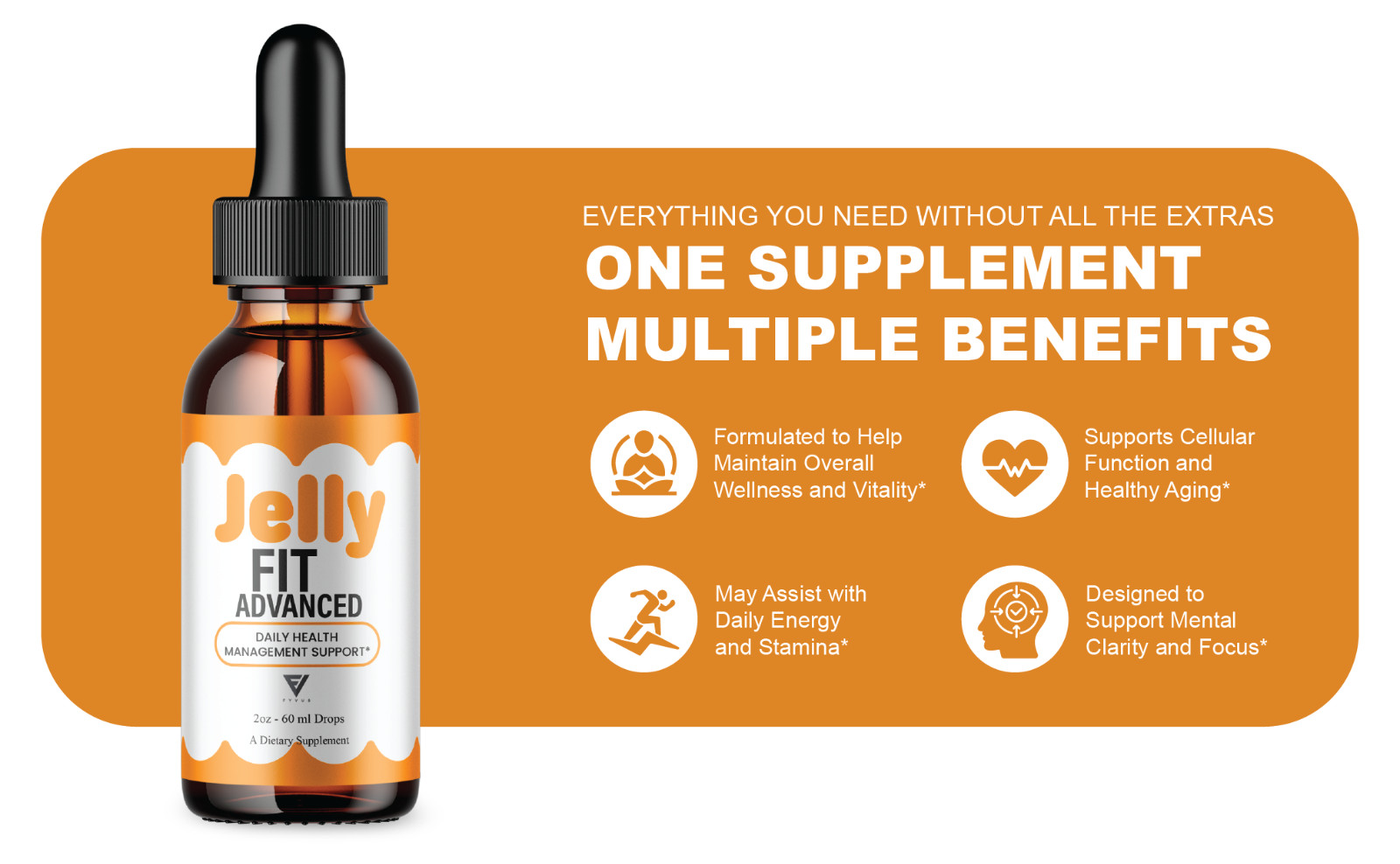 Jelly Fit Weight Management Drops, JellyFit Overall Support (2oz)