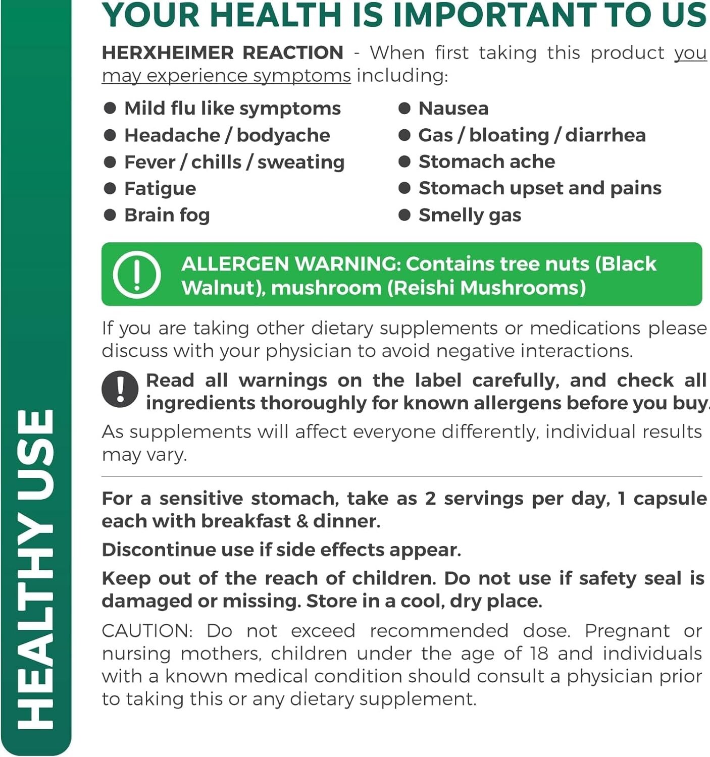 Health’s Harmony Candida Support (120 Capsules) – Caprylic Acid, Oregano Oil