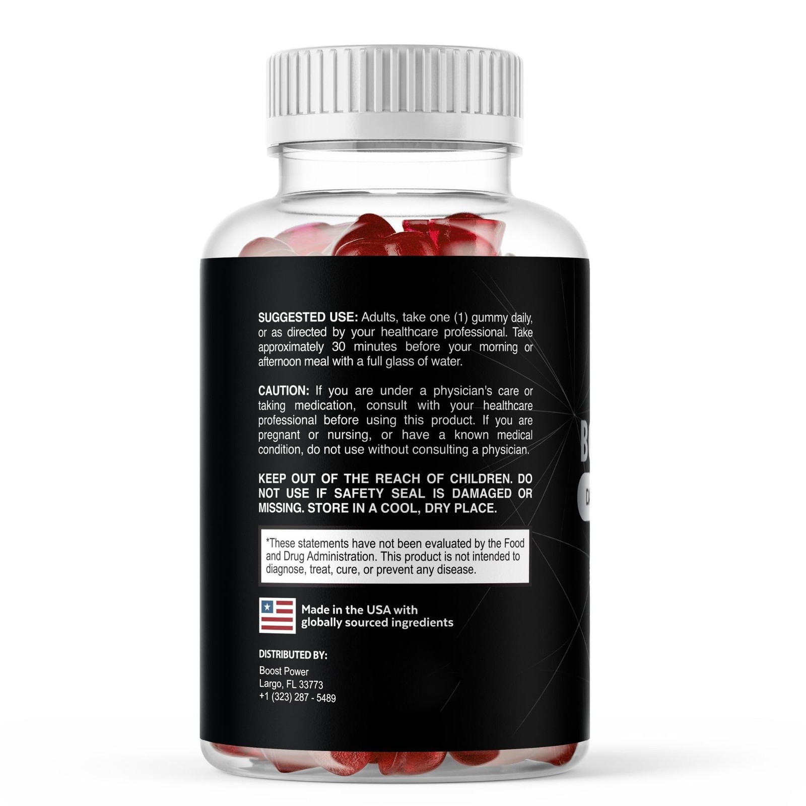 Boost Power Gummies Energy Vitality Male Wellness Performance 2 Pack 60Gt