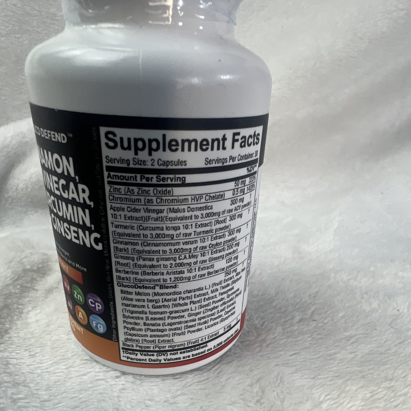 Clean Nutraceuticals Gluco Defend Blood Sugar Support 60 Capsules Exp 08/2026