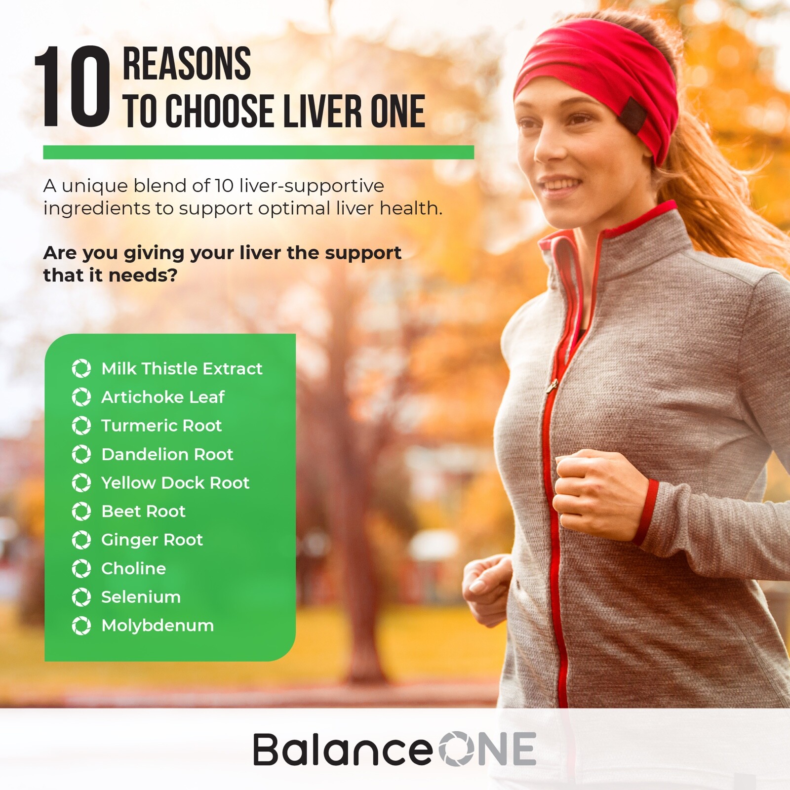 Liver One by Balance ONE – Milk Thistle, Dandelion, Artichoke – 30 Day Supply