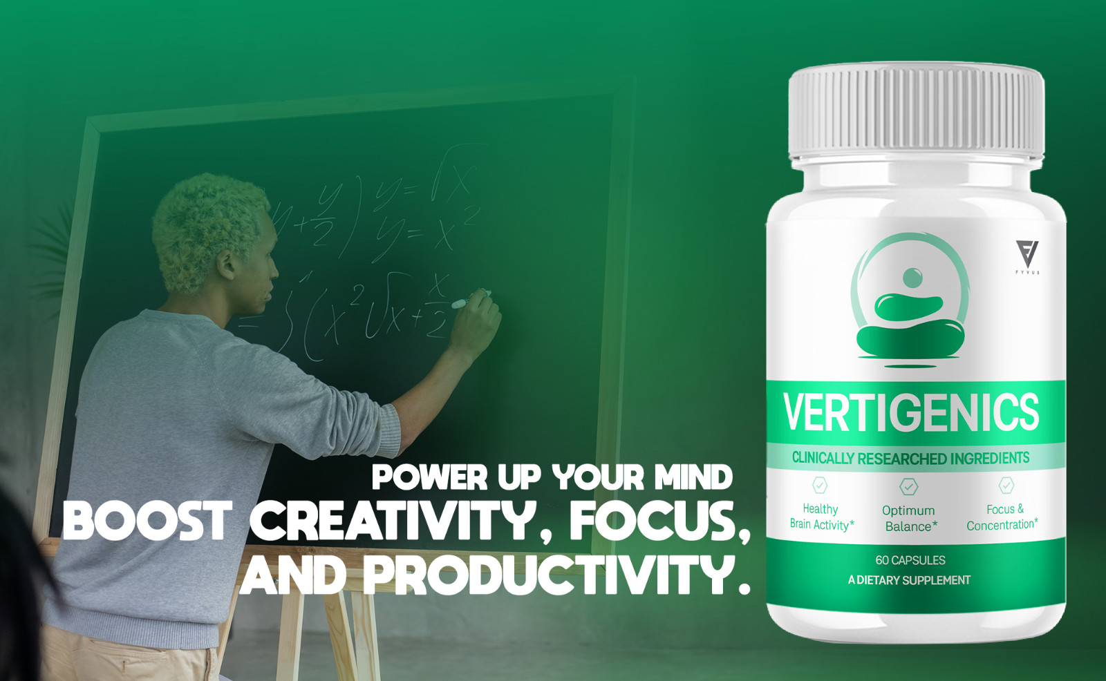 (2 Pack) Vertigenics Brain and Nootropic Supplement Vertigenix (120 Capsules)