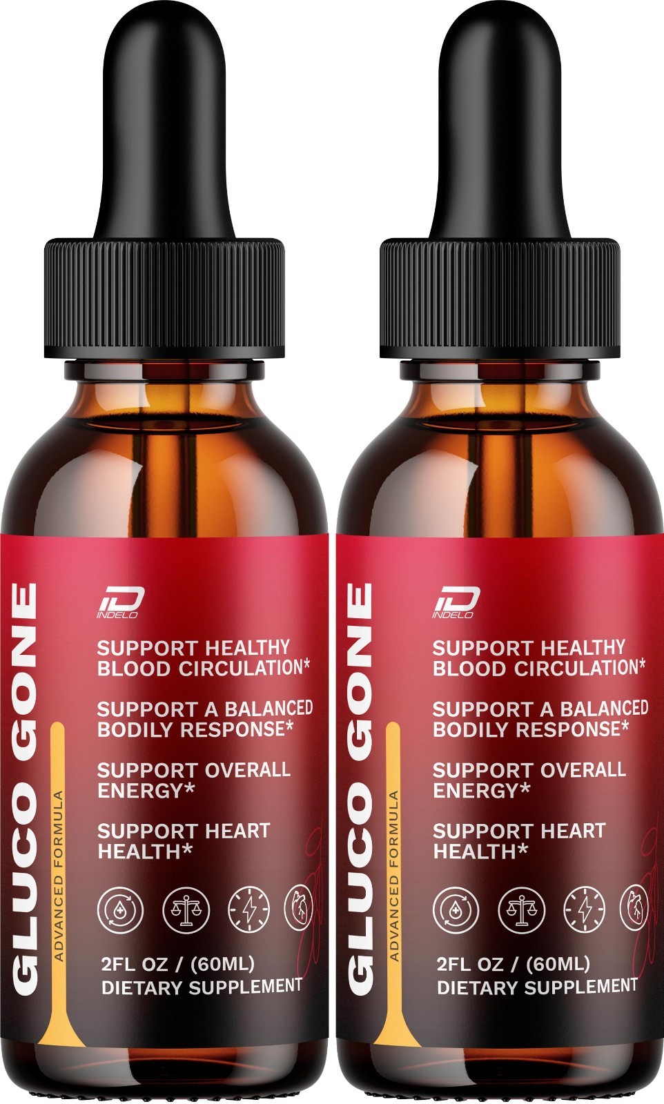 (2 Pack) Gluco Gone Liquid Drops – GlucoGone Drops Extra Strength All Natural