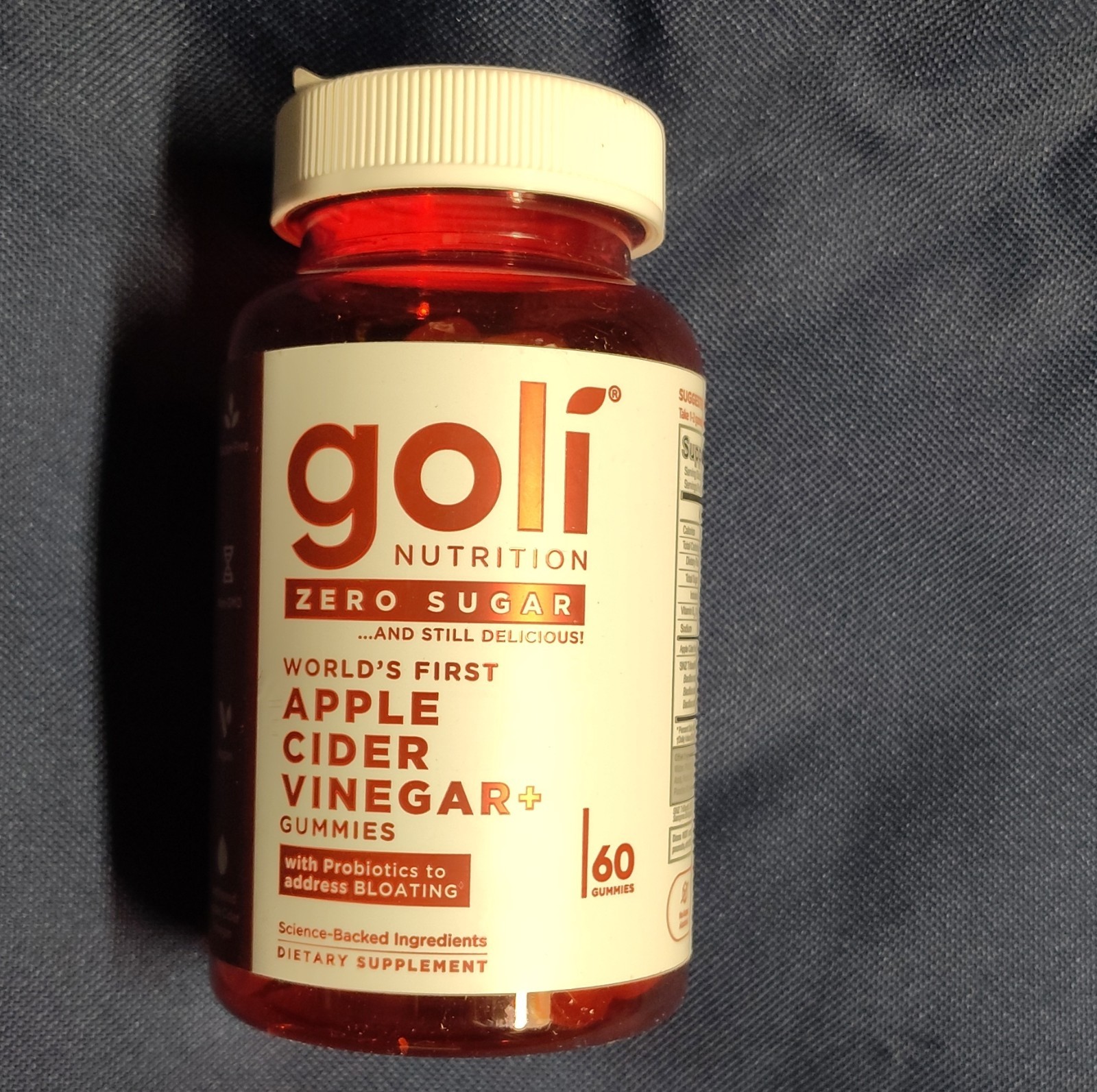 Goli Nutrition Apple Cider Vinegar Gummies Zero Sugar Vegan 60ct Exp 02/2027