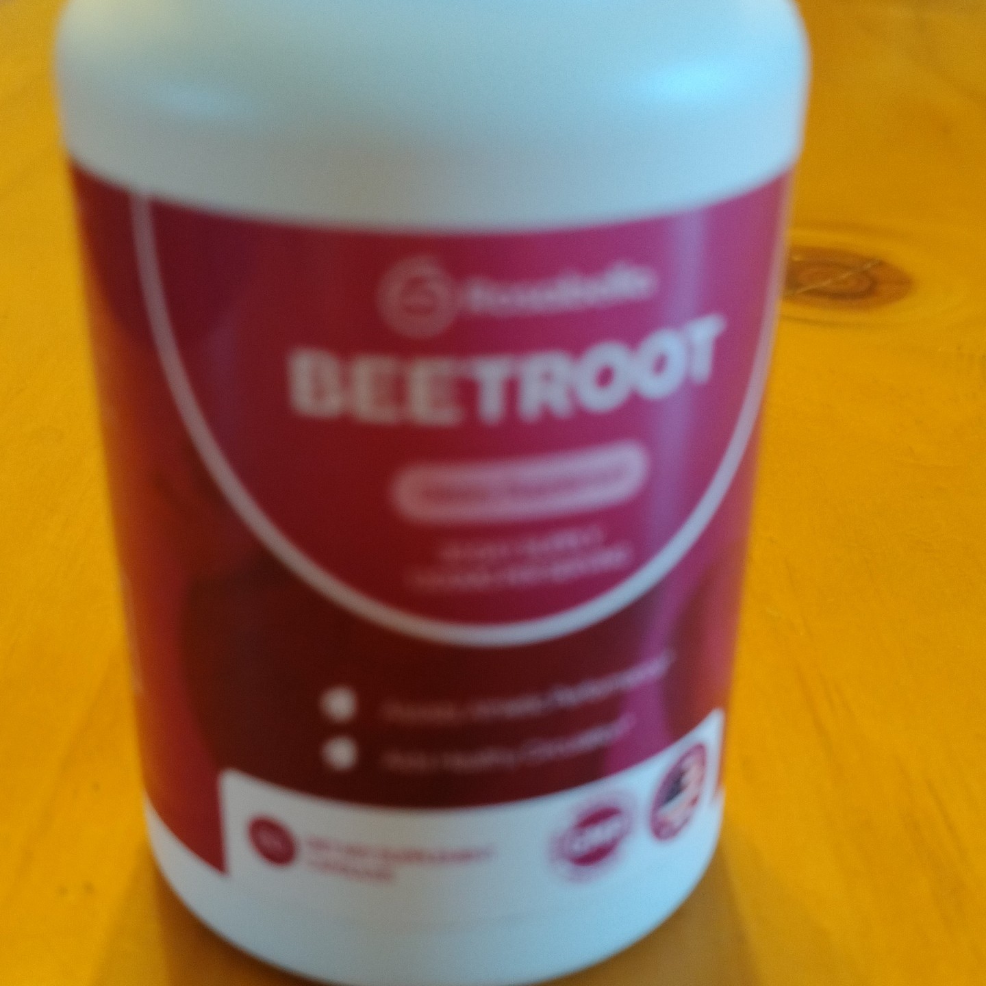 Rosabella Organic Beetroot Capsules 1300mg Vegan 60 Count Athletic Performance