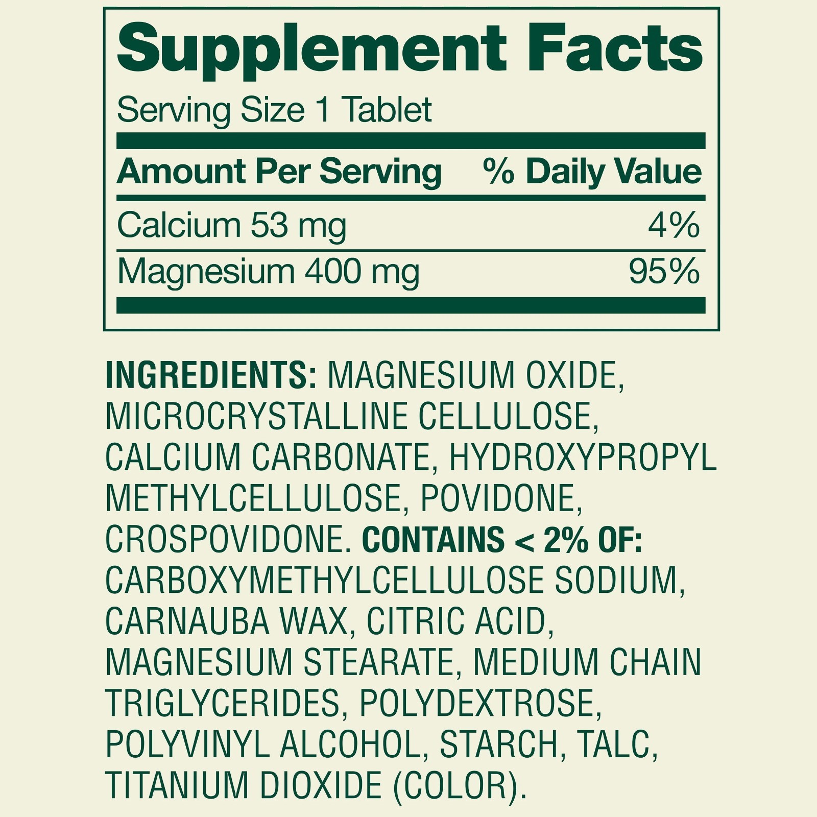 Spring Valley Magnesium Tablets 400 mg for Bone , Muscle Health, 250 Count.