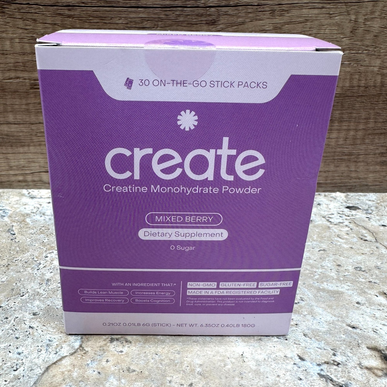 Create Creatine Monohydrate On-The-Go Stick Packs Mixed Berry (30 Sticks)