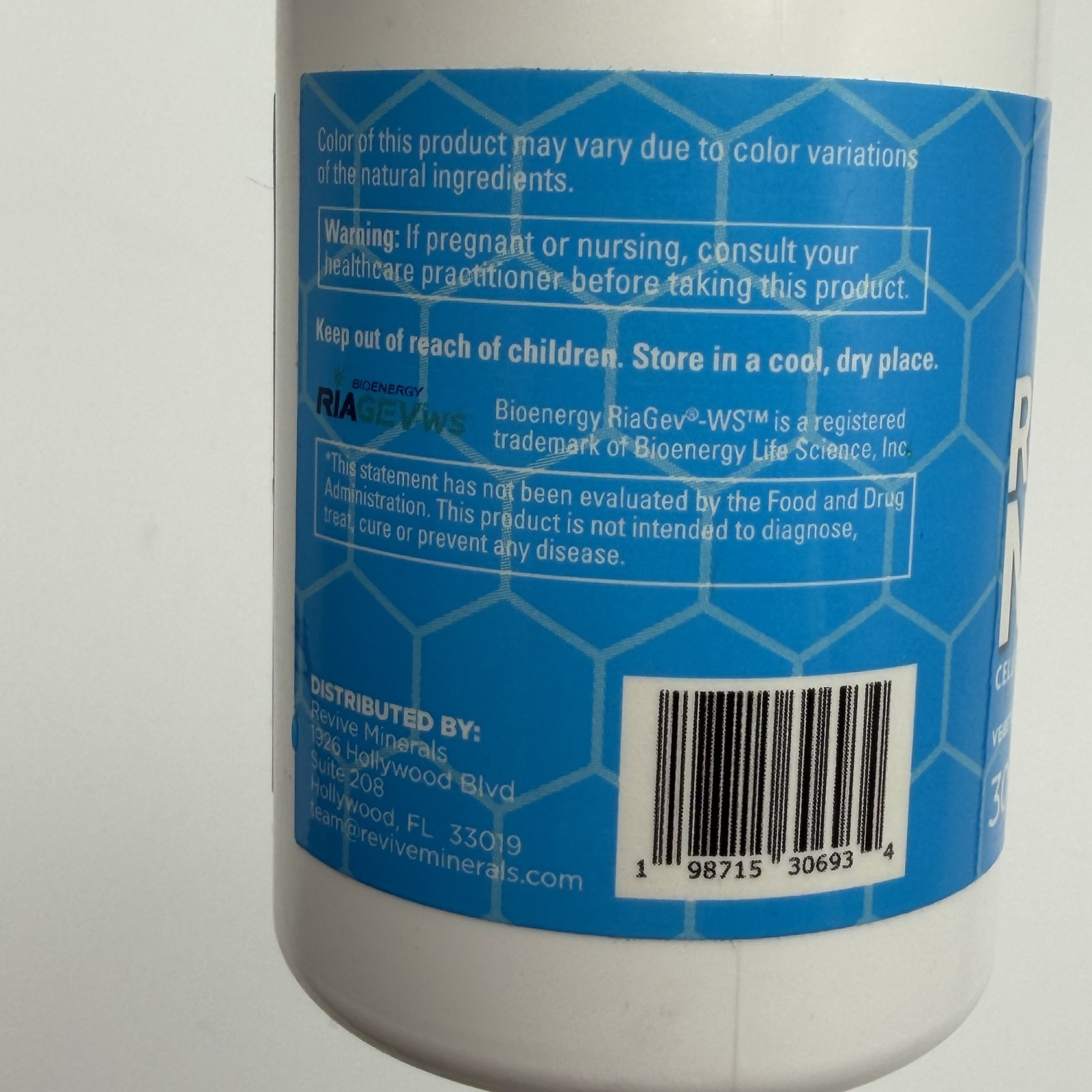 REVIVE NAD+ Cellular Energy Support Supplement 30 Vegetarian Capsules Bioenergy