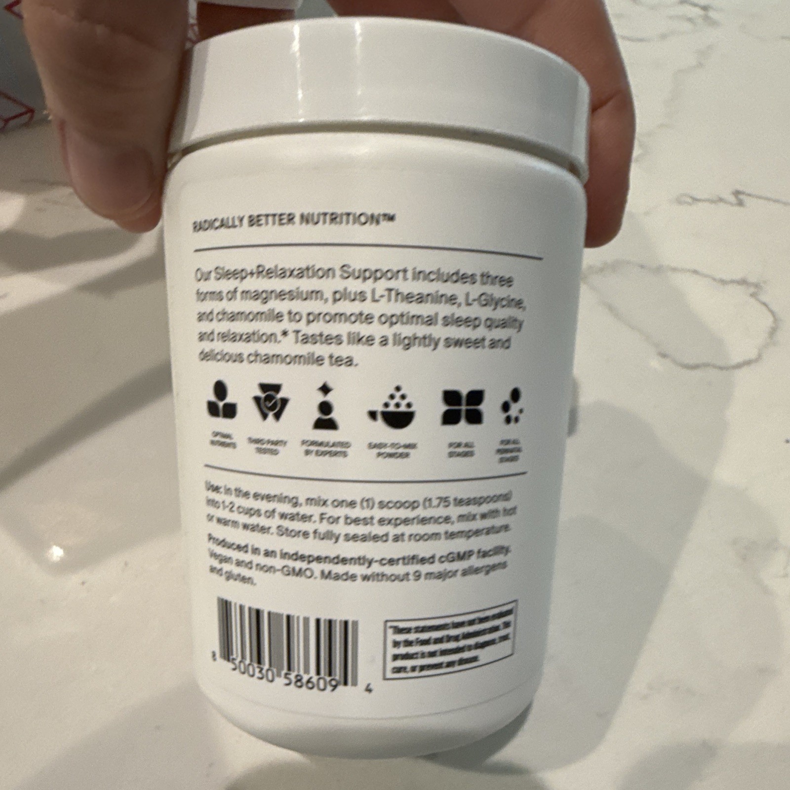NEEDED Sleep + Relaxation Support Magnesium Powder Chamomile Non-GMO 06/2027