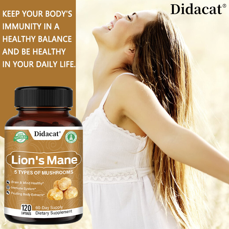 Mushroom Supplement 700mg – 5 Blend Lions Mane Reishi Chaga Maitake Shiitake