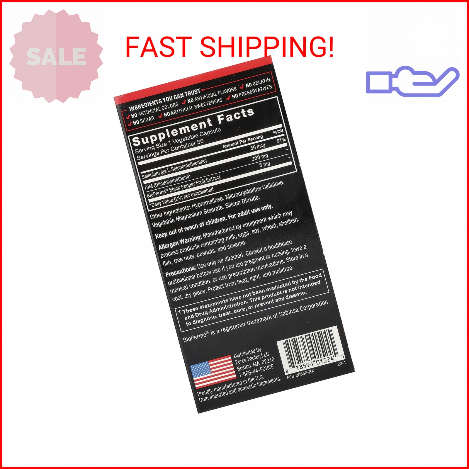 Force Factor DIM, Diindolylmethane Capsules to Decrease Estrogen in Men and Wome
