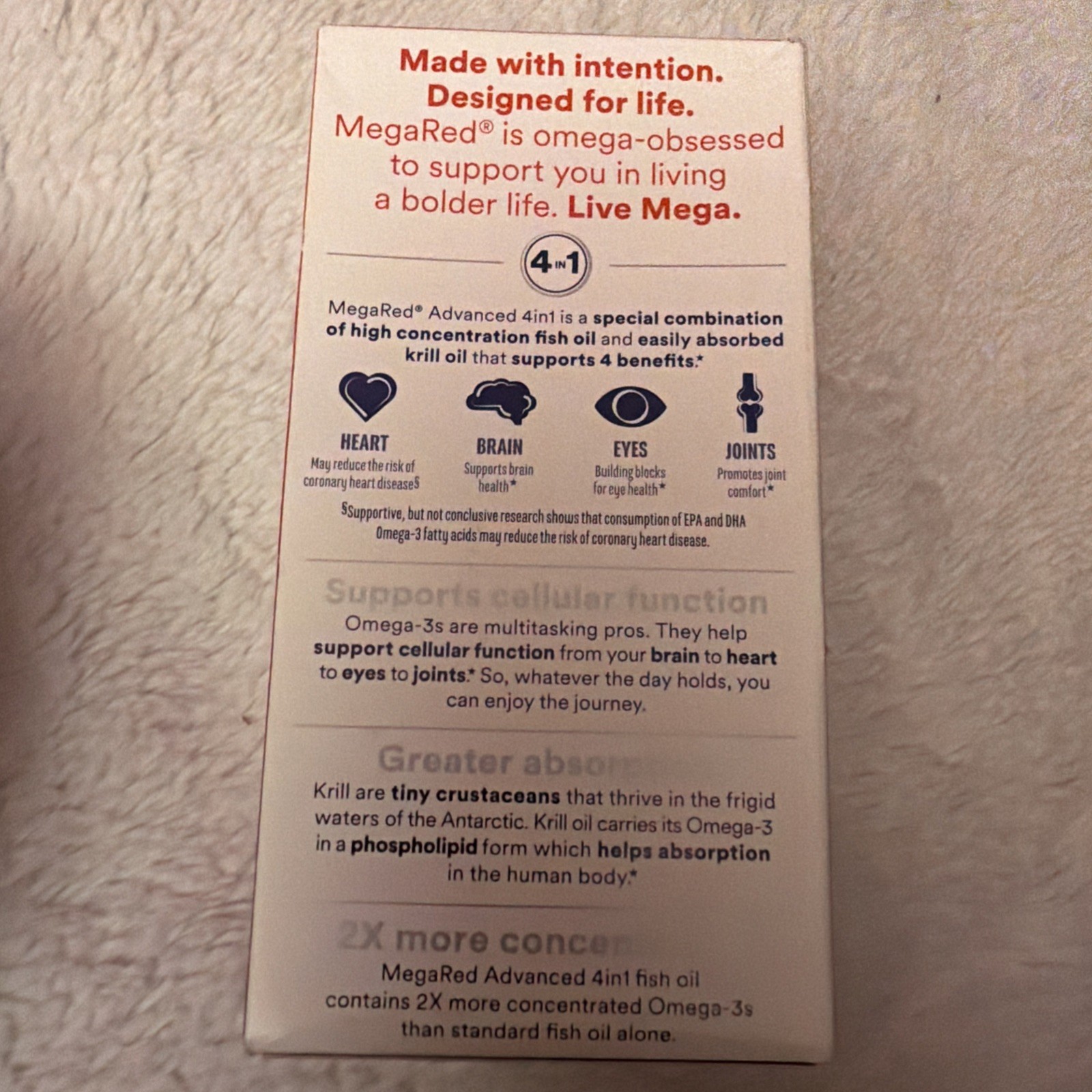 MegaRed Omega-3s Fish & Krill Oil, 900 mg. 40 SoftGels Exp 09/2026