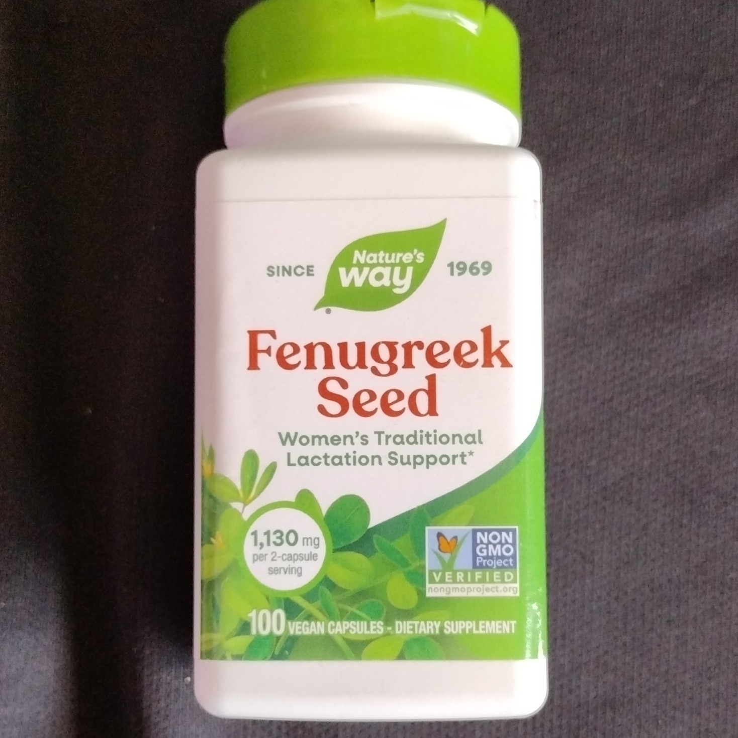 Nature’s Way Fenugreek Seed 1,130mg 100 Capsules Lactation Support Vegan