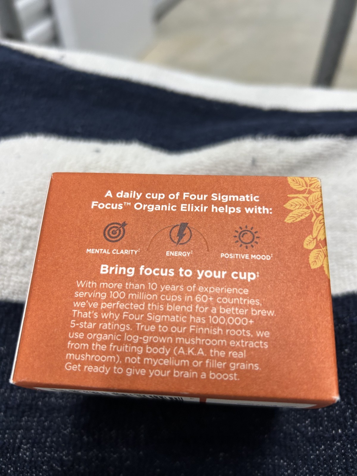 Four Sigmatic Focus Organic Elixir 20 Packets Lion’s Mane Rhodiola Caffeine-Free