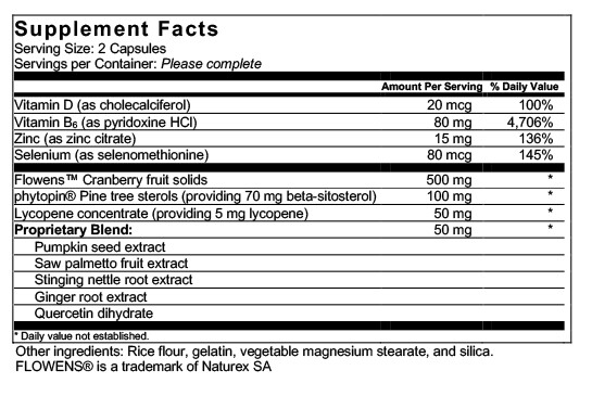 Prostorix – Prostate Formula – Beta Sitosterol, Saw Palmetto – Prostate Support