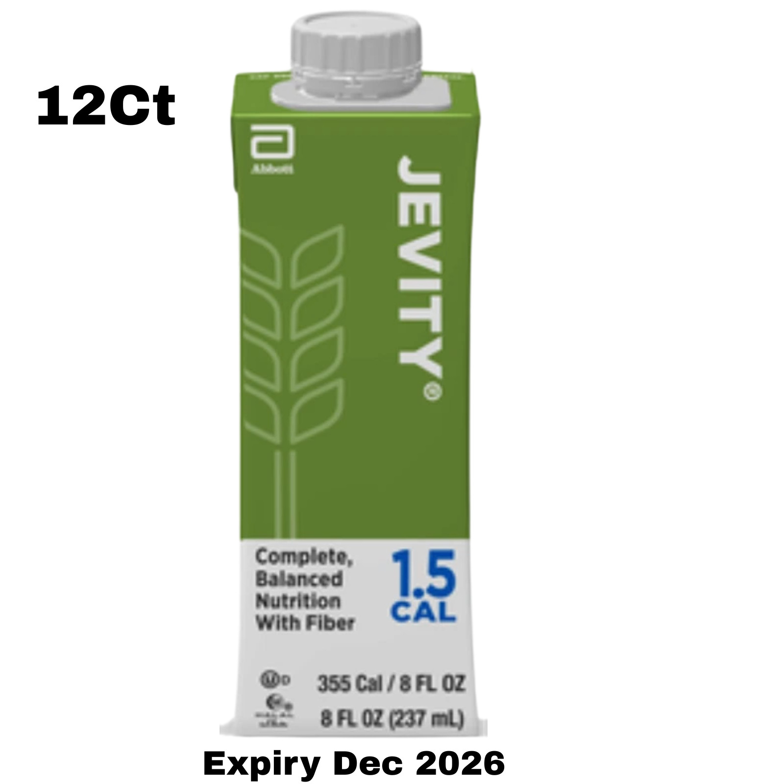 Jevity 1.5 Cal Tube Feeding Formula with Fiber 8oz Pack – 12Ct Expiry Dec 2026