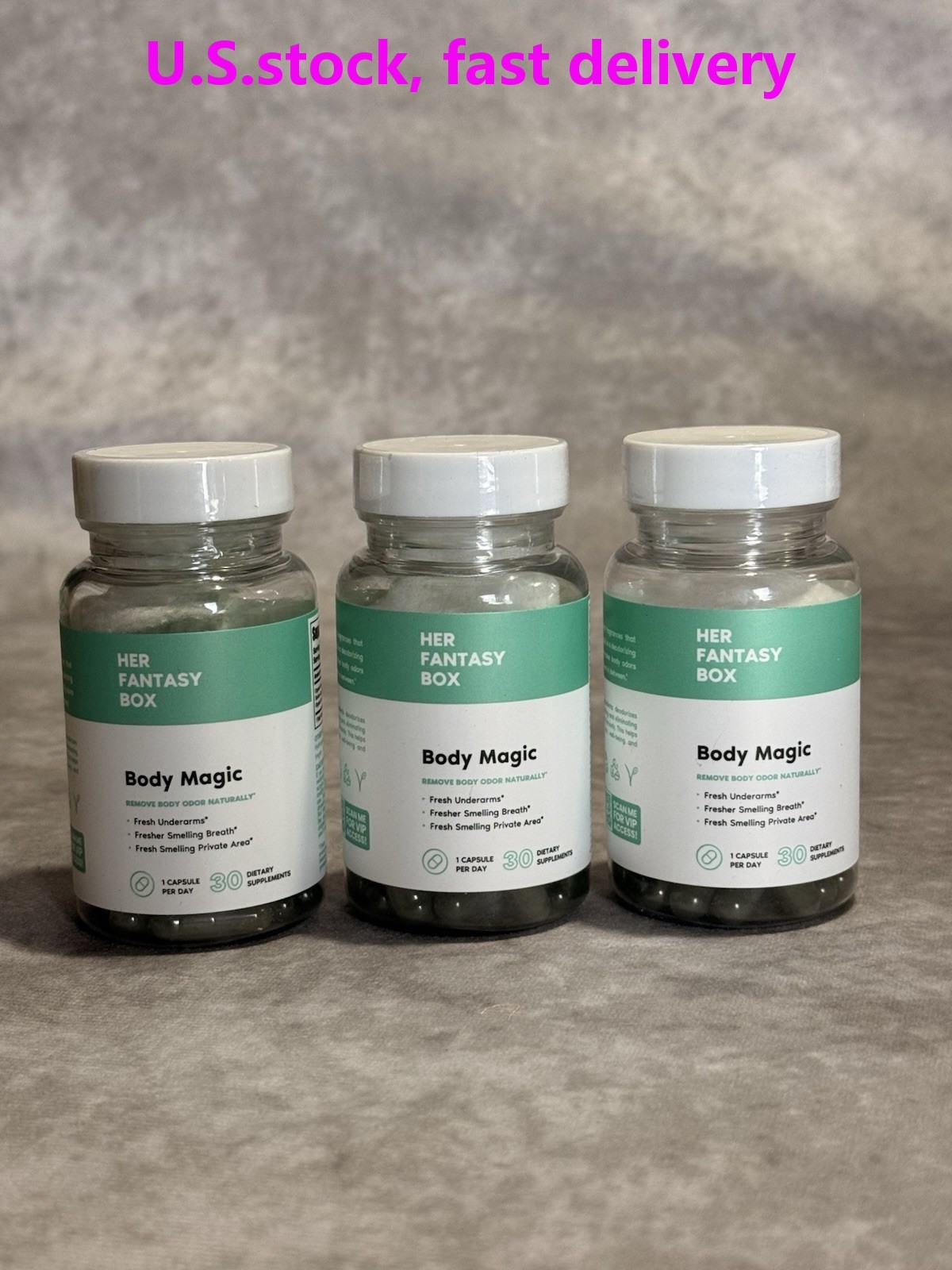 Her Fantasy Box Body Magic Vegan Peppermint 30 Capsules – 3 bottles