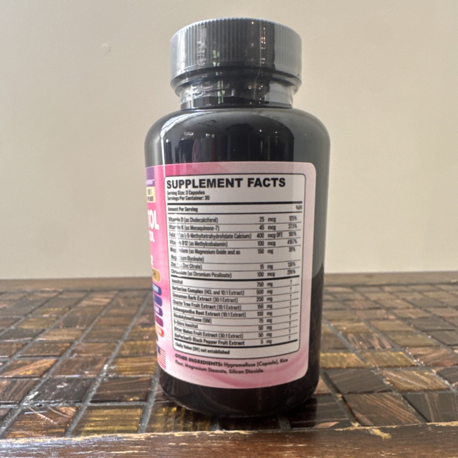 Qoyava Myo-Inositol D-Chiro Inositol Berberine Vitamin D3 K2 90 Capsules