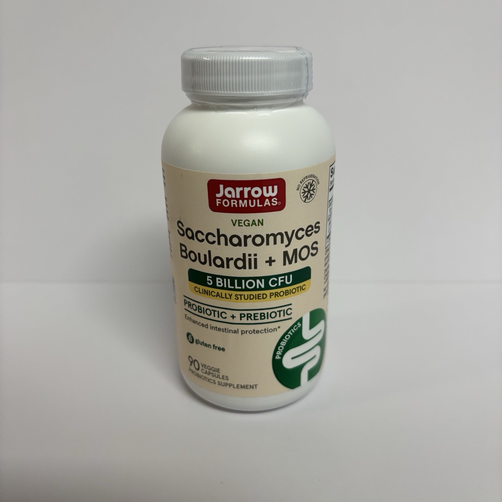 Jarrow Formulas Saccharomyces Boulardii + MOS 5 Billion CFU 90 Veggie Capsules