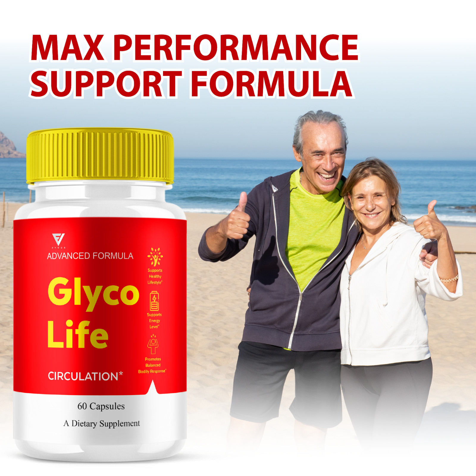 (2 Pack) Glyco Life Blood Support Supplement, GlycoLife Advanced (120 Capsules)