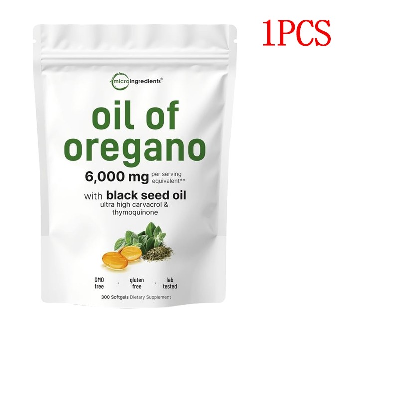 Oil of Oregano with Black Seed Oil, 300 Softgels NEW Microingredients US Ship