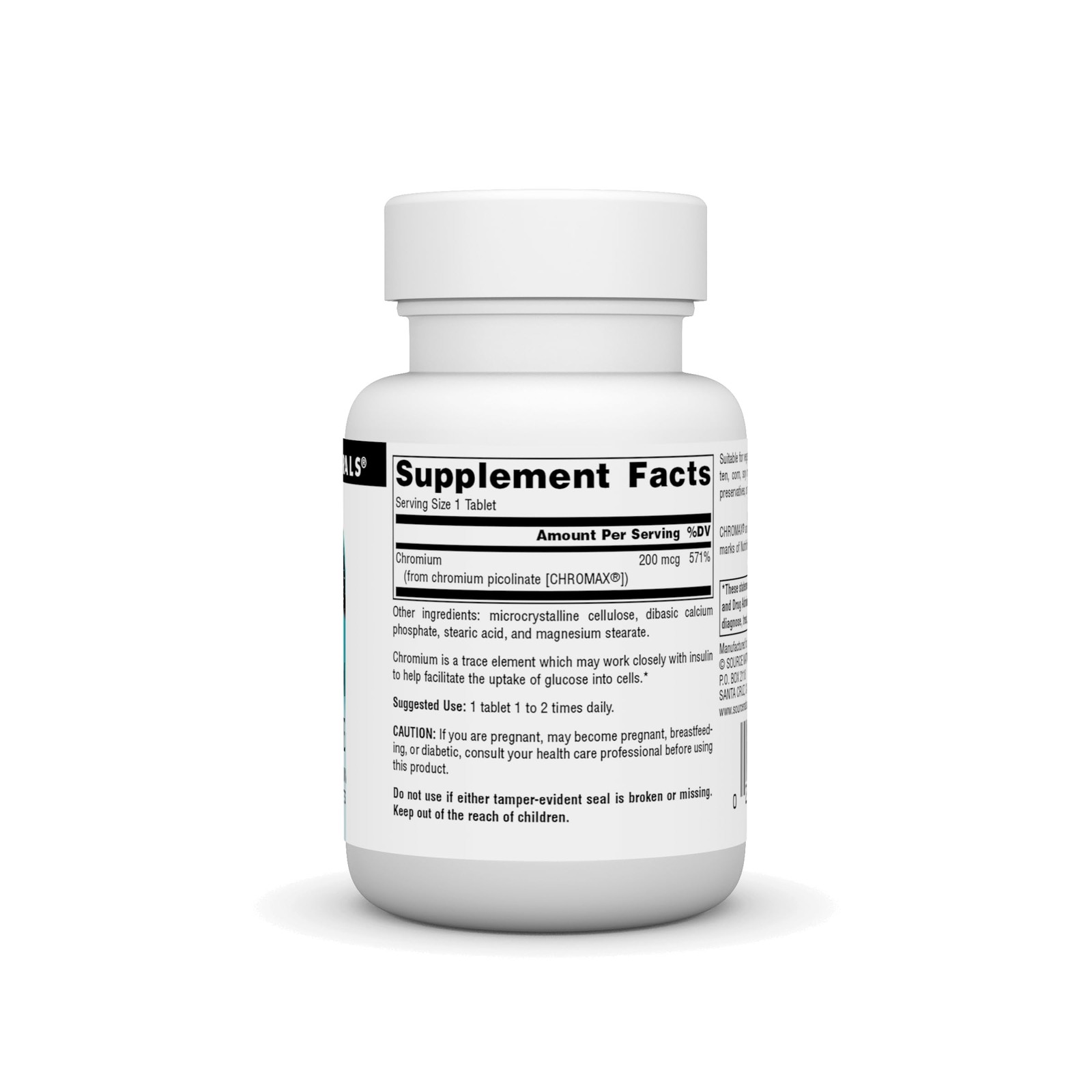 Source Naturals Chromium Picolinate, Yeast Free 60 Count (Pack of 1)
