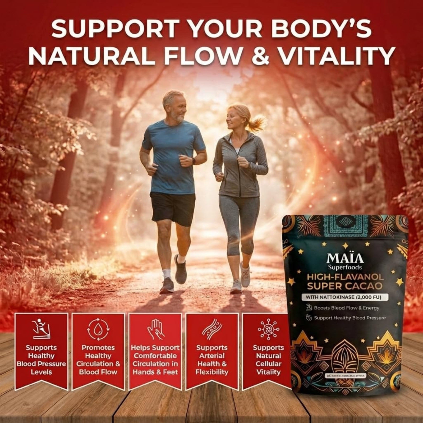 Maia Superfoods – High Flavanol Super Cacao, 7oz (200g) 30 servings
