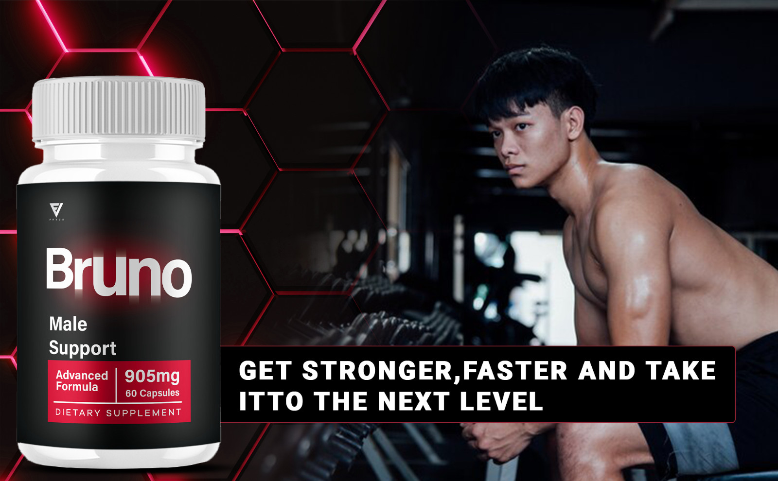 (5 Pack) Bruno Maximum Performance Supplement Bruno Premium Pills (300 Capsules)