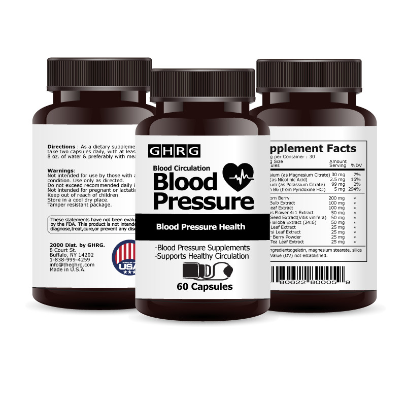 Blood Pressure Supplements, Supports Healthy Circulation with Hawthorn Berry