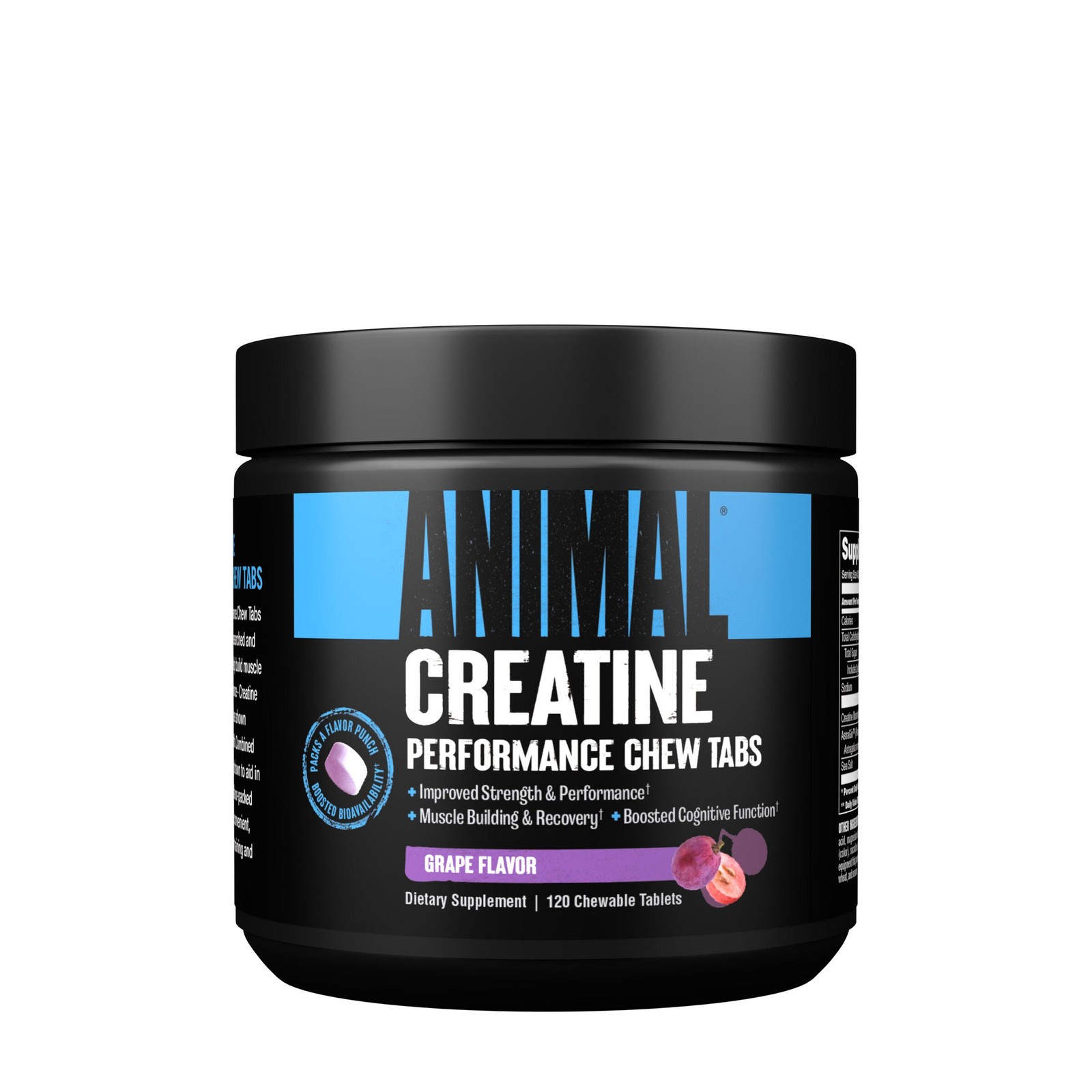 Animal Creatine Performance – Grape – 120 Chewable Tablets (30 Servings)