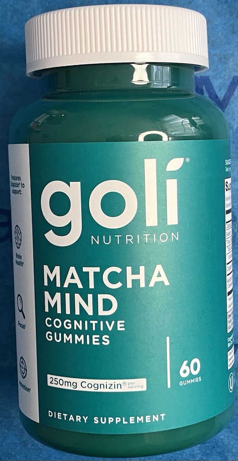 Goli Nutrition Matcha Mind 250mg Gognizin Gummy 60 Gummies Exp. 12/26 Kosher New