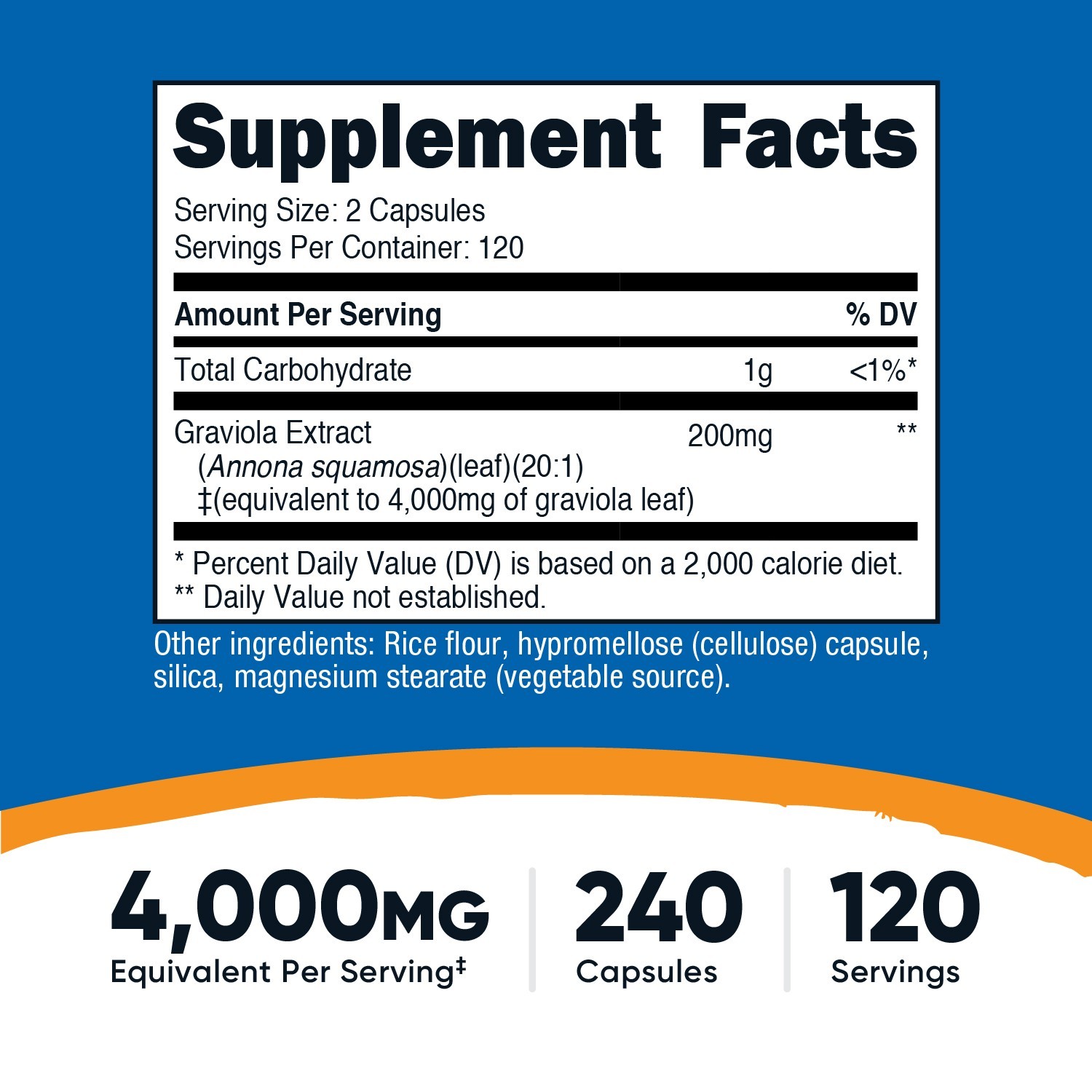 Nutricost Graviola Extract (4,000mg Equivalent) 240 Capsules – Soursop