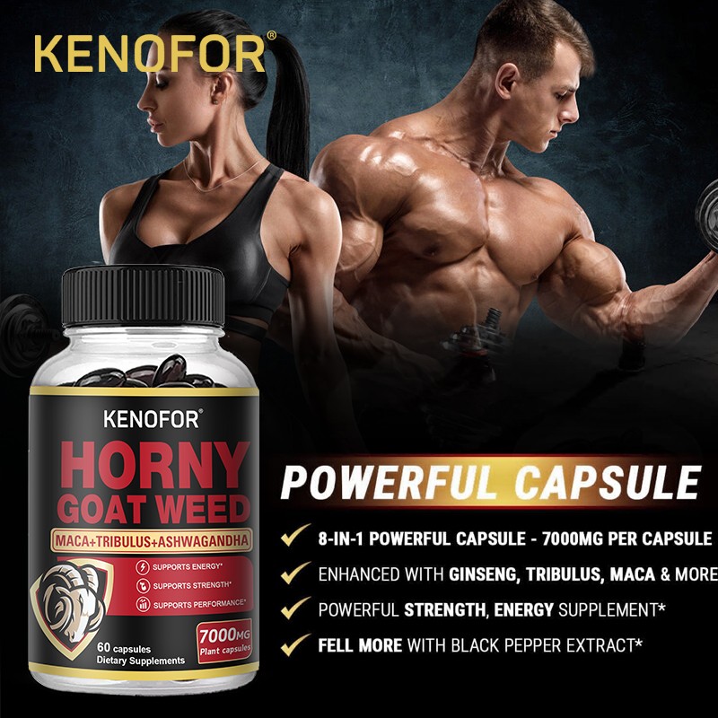Horny Goat Weed 60 Capsules Maca Root Extract Panax Ginseng Tribulus Terrestris
