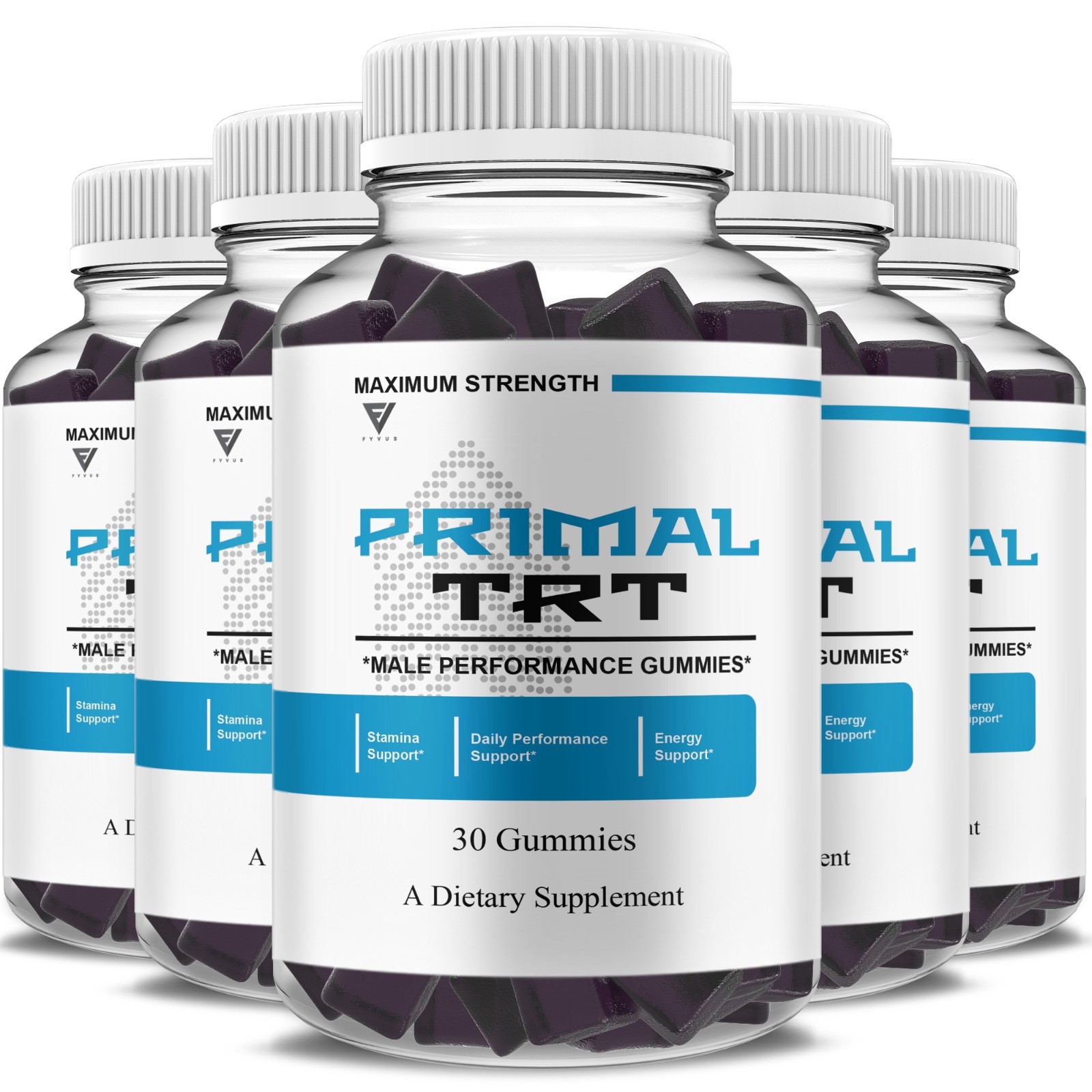 (5 Pack) Primal TRT Gummies, PrimalTRT Performance Supplement (150 Gummies)