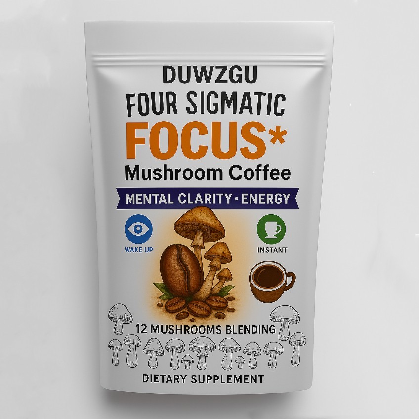 Mushroom Coffee Focus Blend Instant Energy Mental Clarity Dietary Supplement USA
