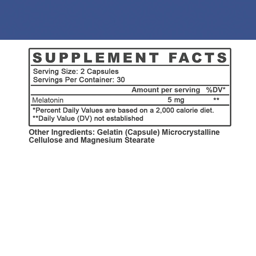 Angry Supplements Just Pure Melatonin 5mg 360 Capsules Total Night Sleep Aid 6pk