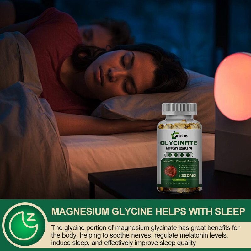 NEW Glycinate Magnesium 1330MG 120 Capsules All Natural High Absorption