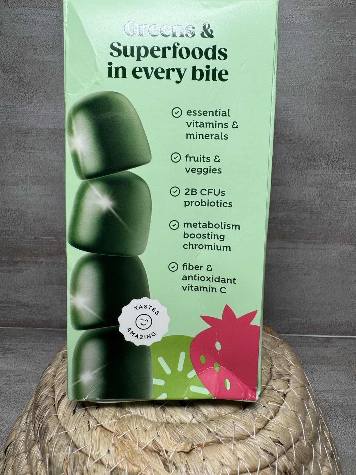 Bloom Supergreens Gummies Strawberry Kiwi 48 Gummies Gluten Free Exp 01/27